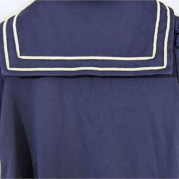 Vintage Women's Button Front Sailor Blouse - Picture 4 of 9